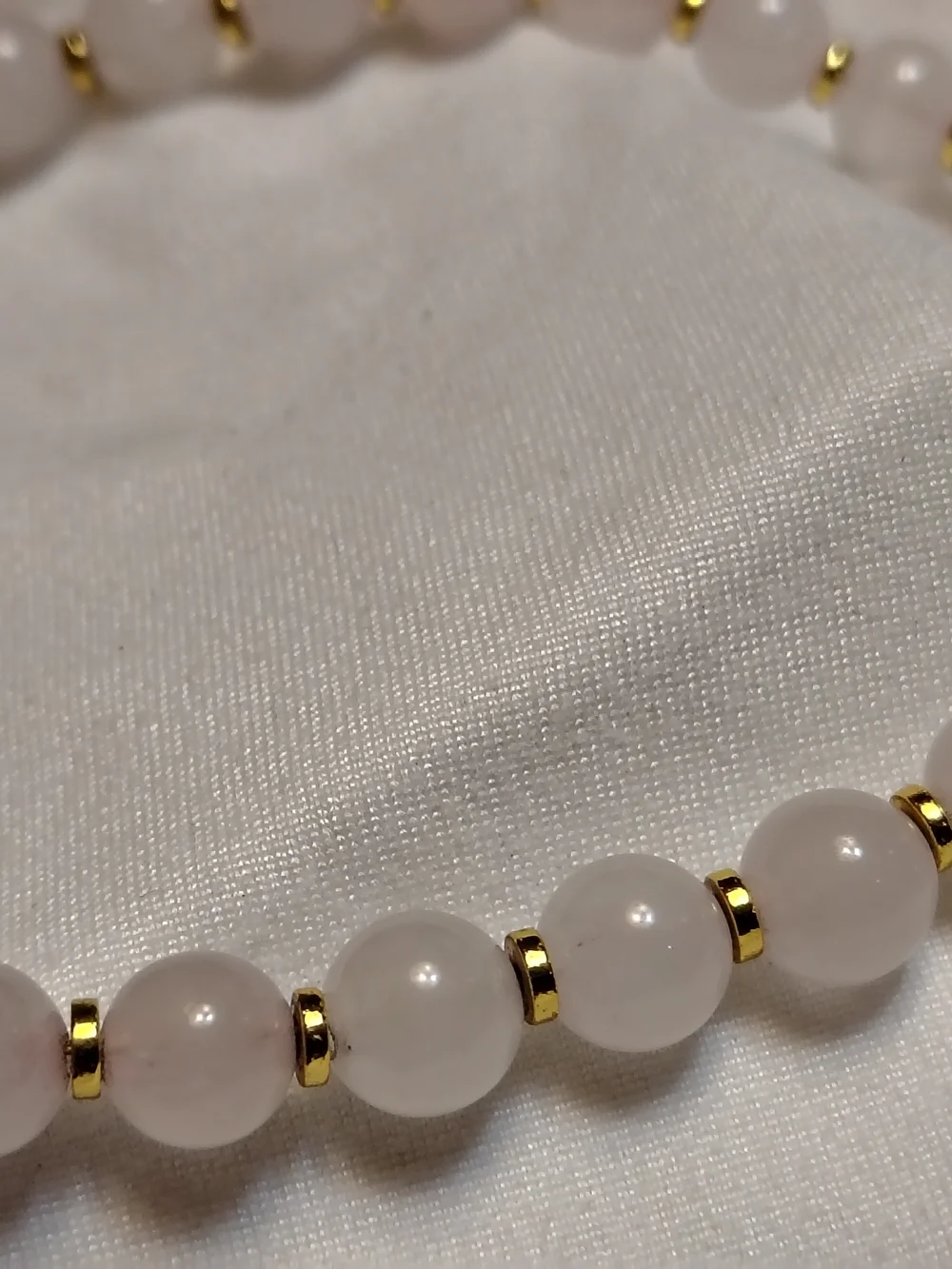 Duo Luna Norte Rose Quartz Gold Heart Beaded Necklace And Secondary Quartz